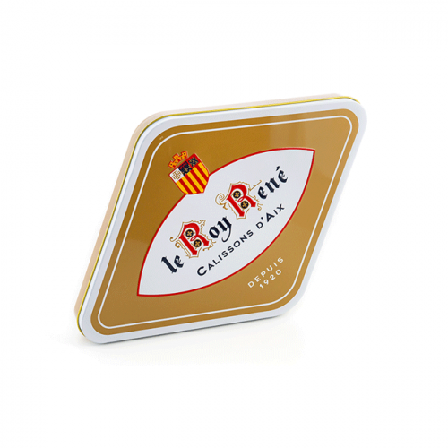 Calissons d'Aix du Roy René en boîte losange en métal