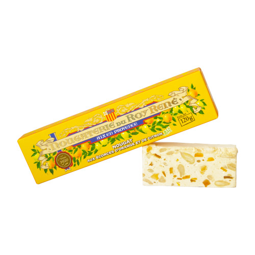 Barre de nougat aux agrumes bio du Roy René